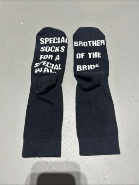 Brother of the Bride Black Wedding Dress Socks